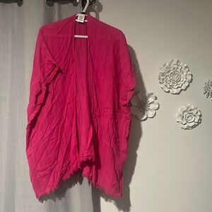 Pink Flowy cover up/light cardigan